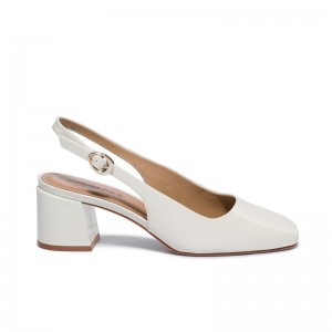 Bernardo Alexia Slingback Pumps Dame Hvite | TXE2493JO