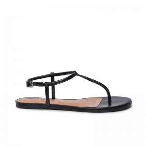 Bernardo Haven Thong Flate Sandaler Dame Svarte | RMV7940KR