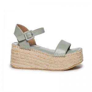 Bernardo Mallorca Espadrille Platåsandaler Dame Lyse Grønn | YKY1664OM