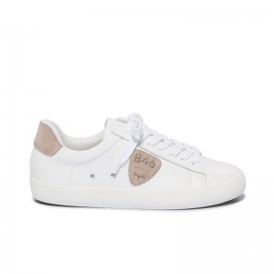 Bernardo Tatum Sneakers Dame Hvite Beige | GQE4100SH