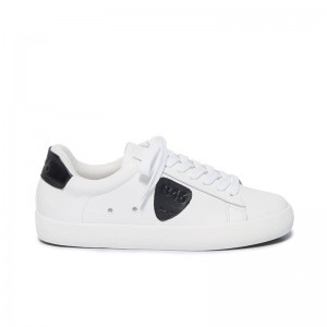 Bernardo Tatum Sneakers Dame Hvite Svarte | EJM376OC