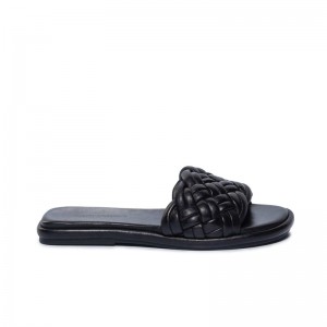 Bernardo Troy Woven Slidesandaler Dame Svarte | VVV3771ZC