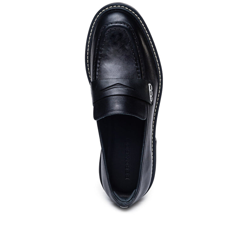 Bernardo Chandler Lug-Sole Loafers Dame Svarte | MON2641NX