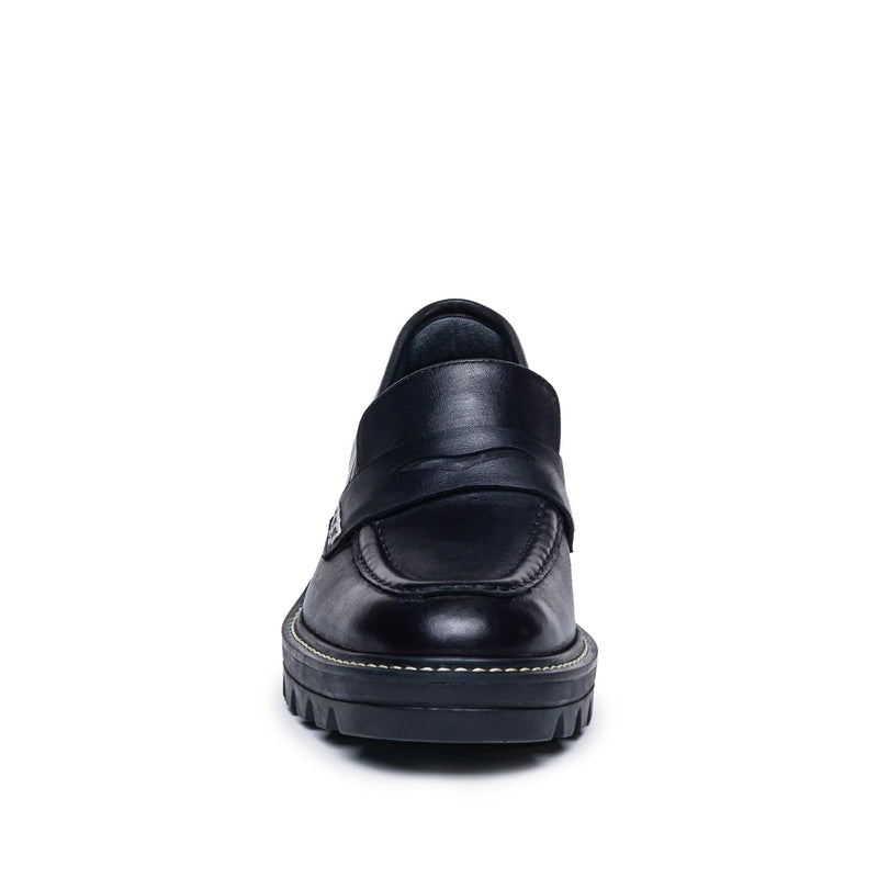 Bernardo Chandler Lug-Sole Loafers Dame Svarte | MON2641NX