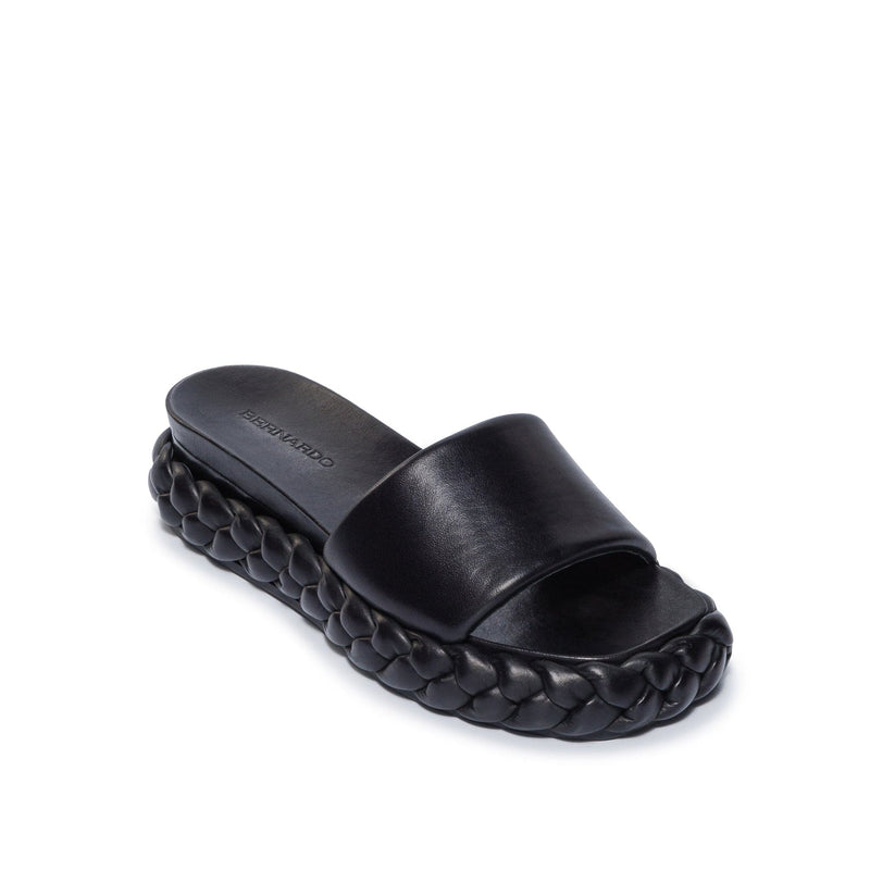 Bernardo Charleston Braided Slidesandaler Dame Svarte | HTG9050GU