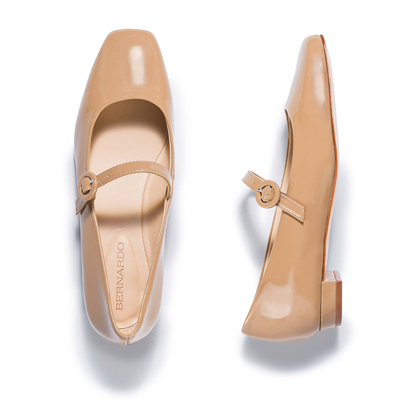 Bernardo Gabriela Mary Jane Ballerinasko Dame Beige | BMP8211CR