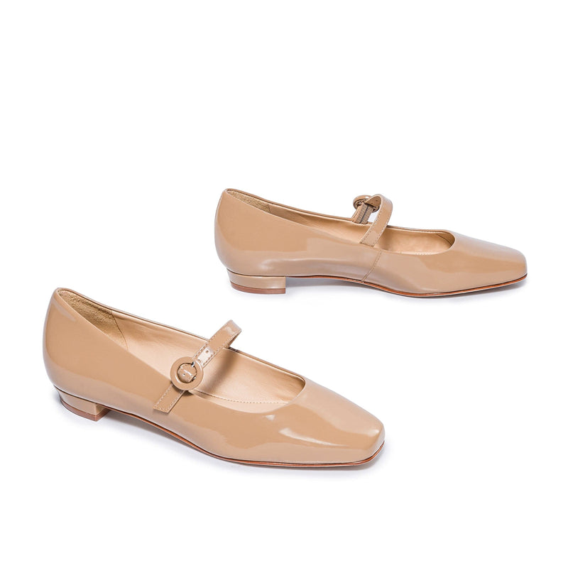 Bernardo Gabriela Mary Jane Ballerinasko Dame Beige | BMP8211CR