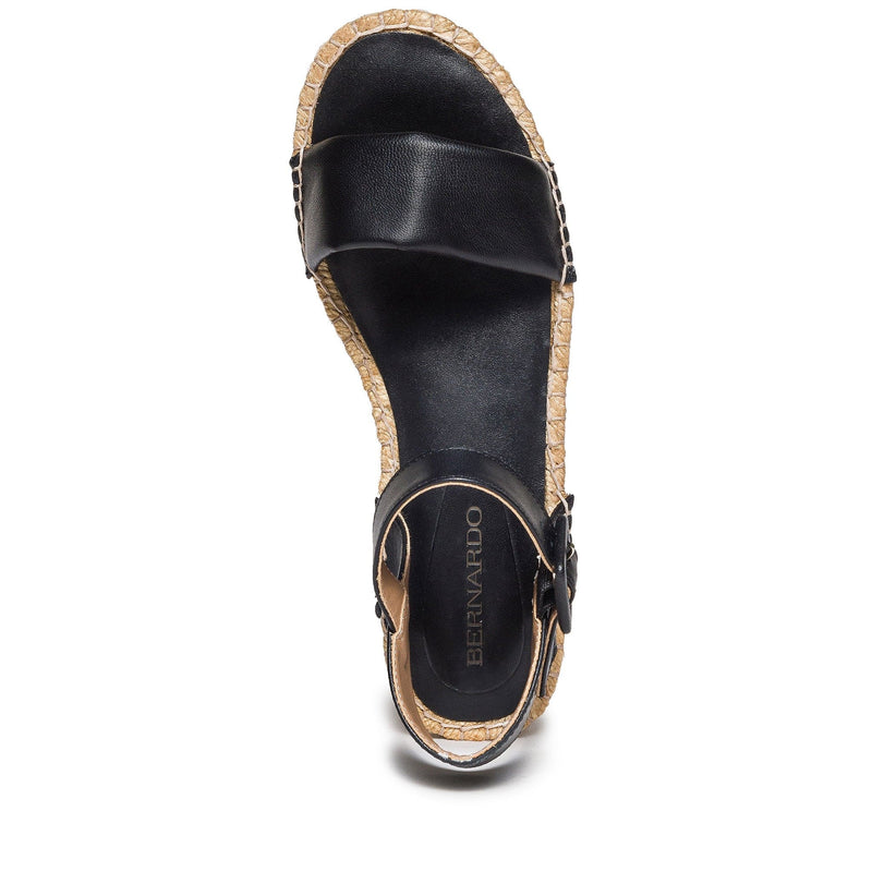 Bernardo Madrid Espadrille Kile Sandaler Dame Svarte | PZJ3095NL