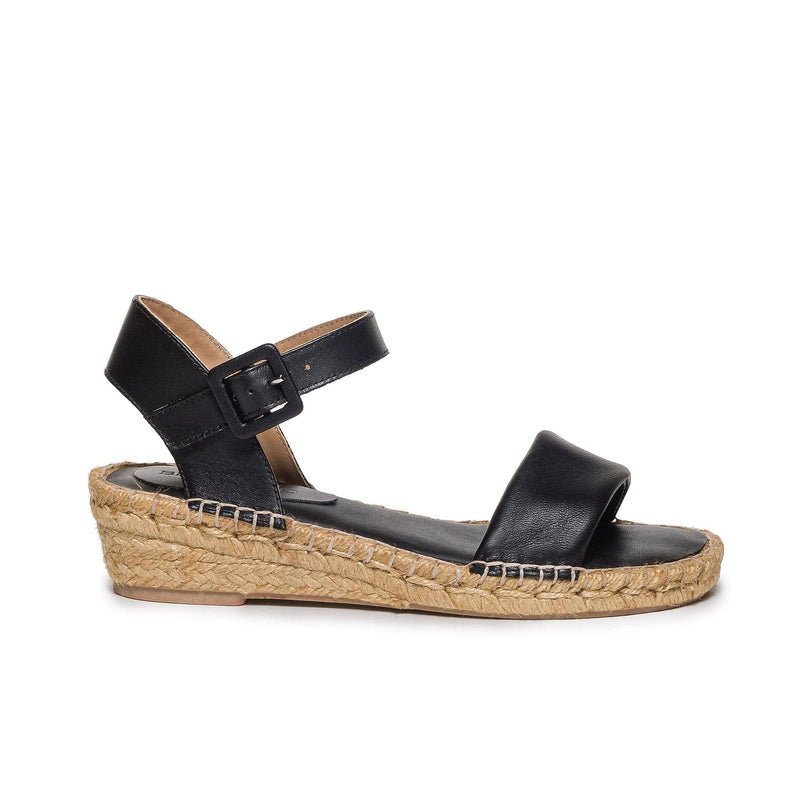 Bernardo Madrid Espadrille Kile Sandaler Dame Svarte | PZJ3095NL