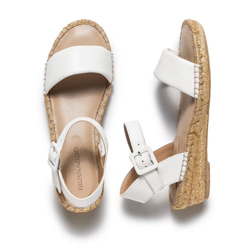 Bernardo Madrid Espadrille Kile Sandaler Dame Hvite | QUY8091ZO