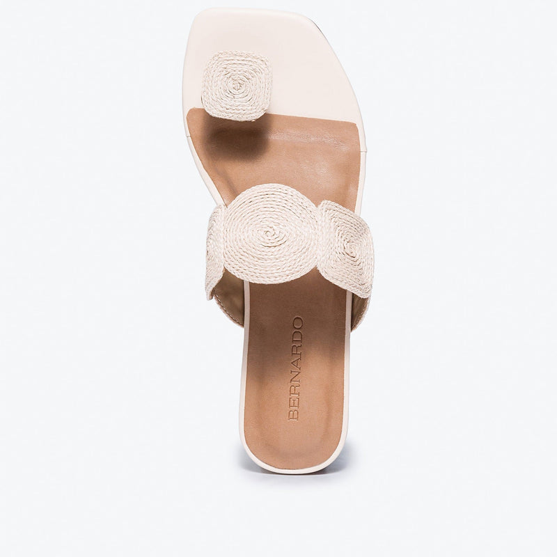 Bernardo Palermo Raffia Slidesandaler Dame Hvite | AWV5319XL