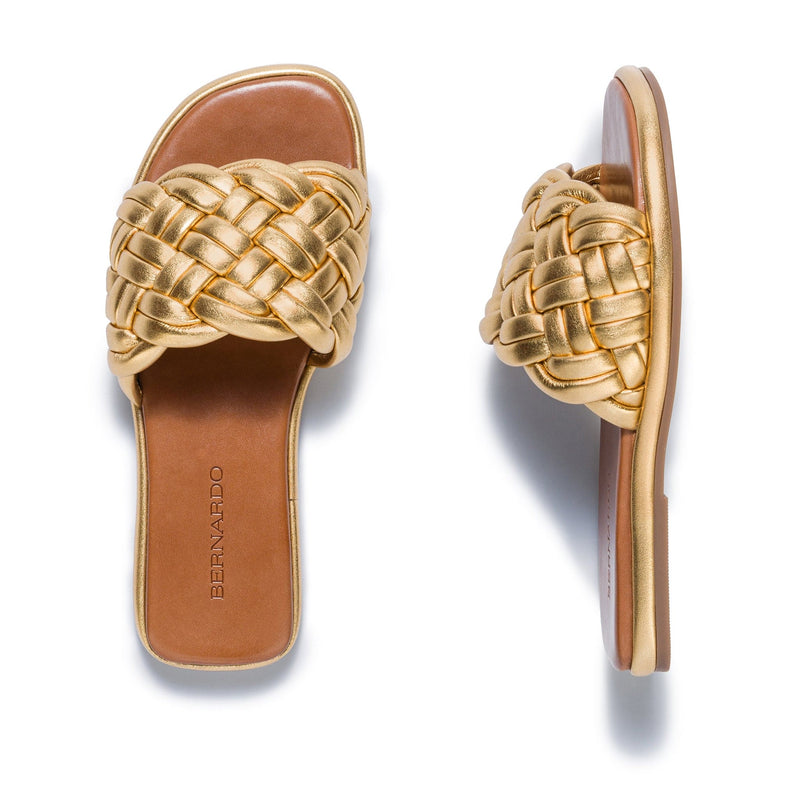 Bernardo Troy Woven Slidesandaler Dame Gull | TIC9923AJ