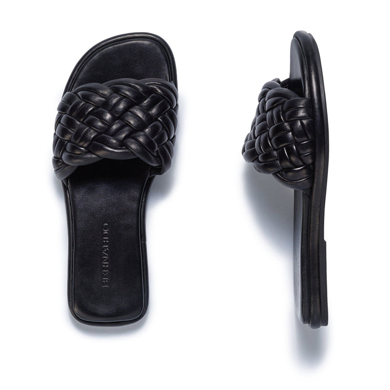 Bernardo Troy Woven Slidesandaler Dame Svarte | ZBP1135IV