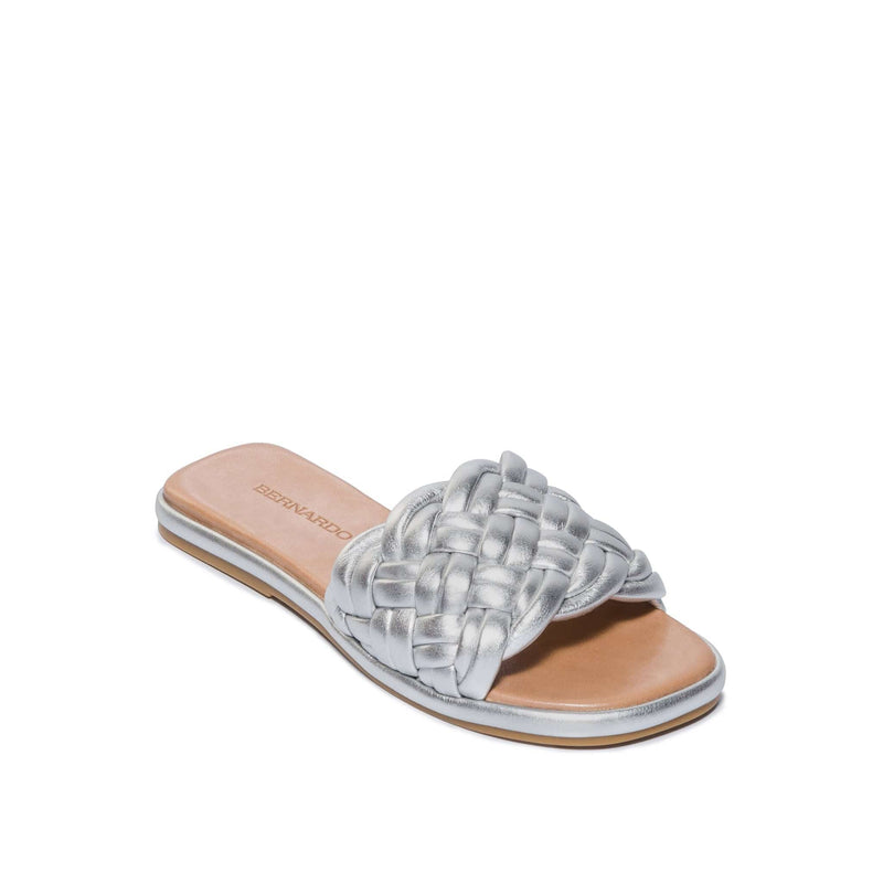 Bernardo Troy Woven Slidesandaler Dame Sølv | QCL9693HT