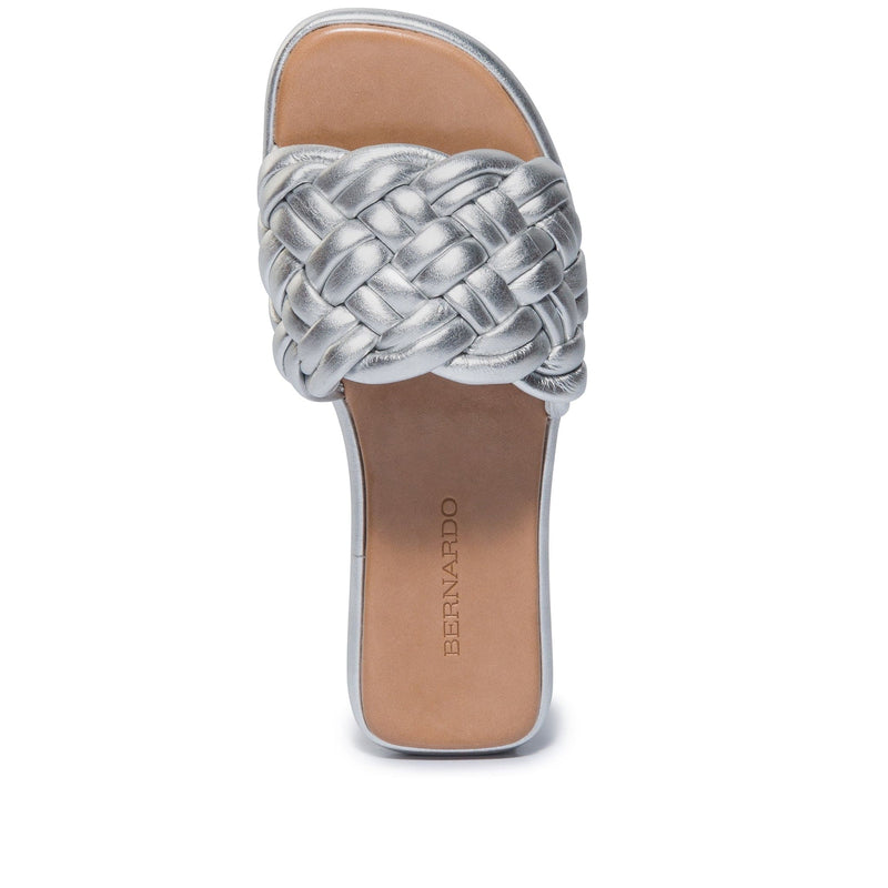 Bernardo Troy Woven Slidesandaler Dame Sølv | QCL9693HT