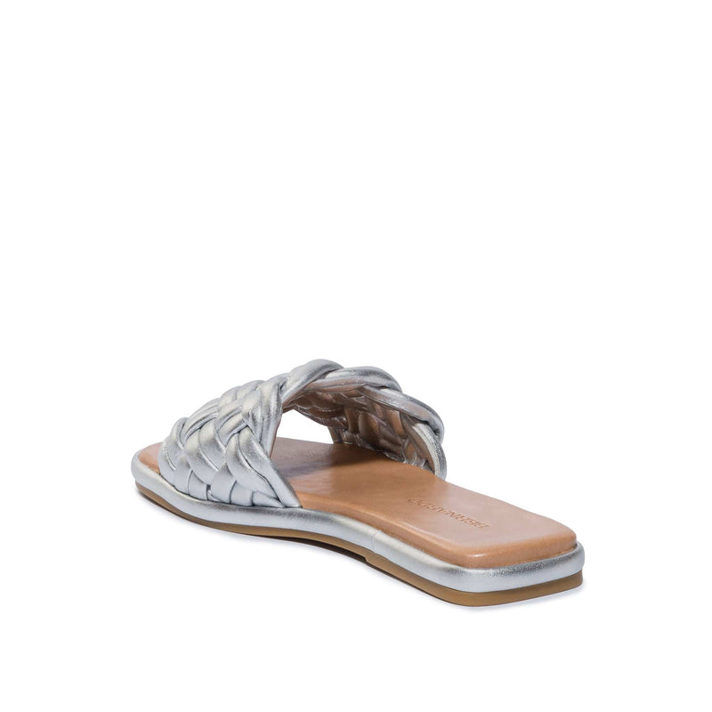 Bernardo Troy Woven Slidesandaler Dame Sølv | QCL9693HT