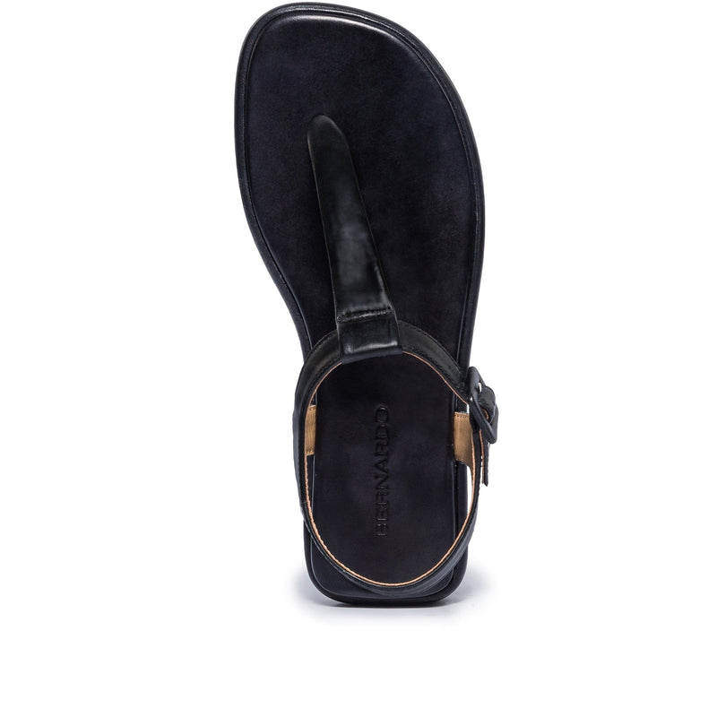 Bernardo Tucson T-Strap Flate Sandaler Dame Svarte | WHR3641ZX