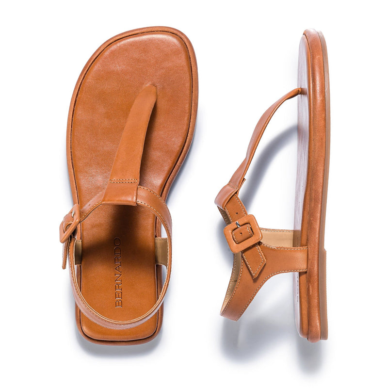 Bernardo Tucson T-Strap Flate Sandaler Dame Mørke Brune | DNO9738FF