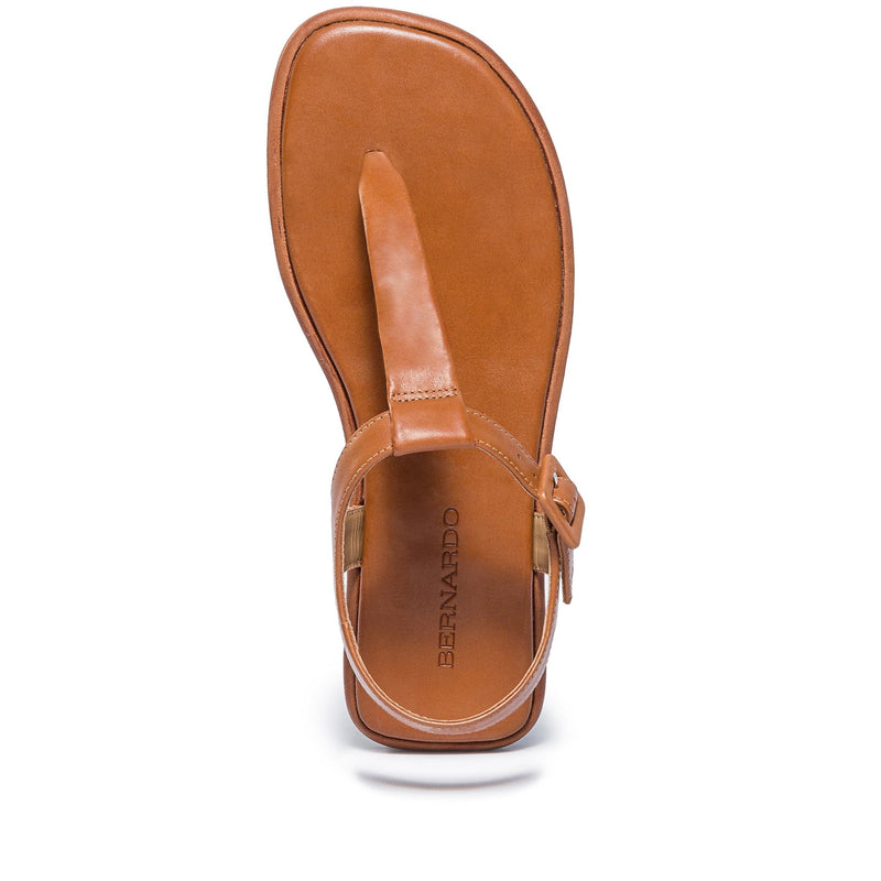 Bernardo Tucson T-Strap Flate Sandaler Dame Mørke Brune | DNO9738FF